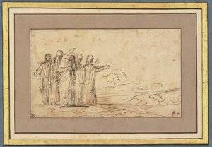 Mary with Four Holy Women in Landscape by Domenichino