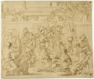Saint Cecilia Distributing Alms to the Poor