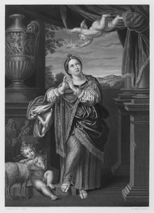 St Agnes, from the Picture in the Royal Collection by Domenichino