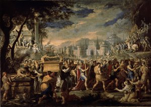 King David bearing the Ark of the Covenant into Jerusalem