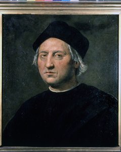 Portrait of Christopher Columbus - attributed to Ghirlandaio, Naval Museum of Genoa by Domenico (attr.to) Ghirlandaio