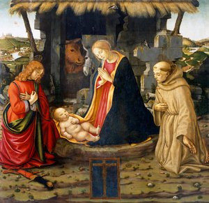 Nativity with Saint Francis and Saint Julian