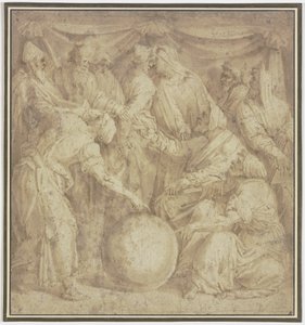 Ten Philosophers Gathered Around a Globe by Domenico Beccafumi