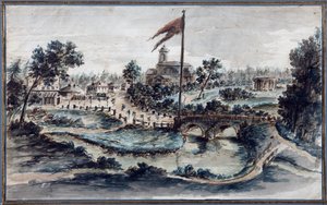 View of the Pavlovsk Park with the Hospital of St Mary Magdalene by Domenico Felice Lamoni
