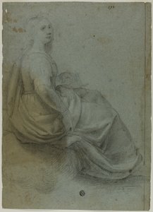 Seated Woman in Profile, to Right