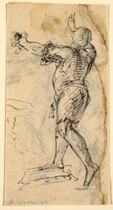 Standing Man with Raised Arms by Domenico Gargiulo, called Micco Spadaro