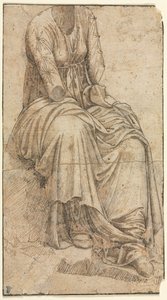Copy of a Roman Statue of a Seated Woman by Domenico Ghirlandaio
