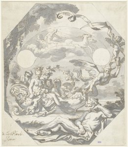Design for a Clock Face with a Mythological Allegory by Domenico I Piola (attributed to)