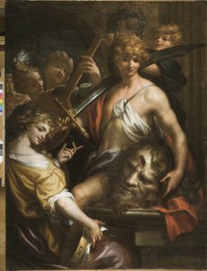 The triumph of David by Domenico I Piola