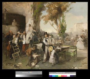 Bulletin Announcing the Peace of Villafranca by Domenico Induno