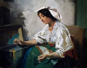 Sewing Girl