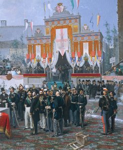 The Laying of the Cornerstone of the Galleria Vittorio Emanuele in Milan