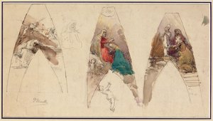Sketches for an Altarpiece by Domenico Morelli