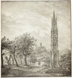 Ruin of Godesberg with the so-called High Cross of the Rhine