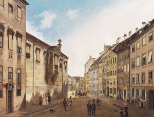 The Residence Street Towards Max-Joseph-Platz in 1826