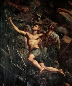 The descent of Jesus Christ to limbo (detail). Painting by Jacopo Robusti detto il Tintoretto