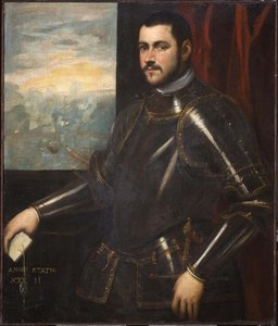 Portrait of a Venetian admiral by Domenico, Tintoretto