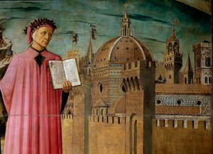 Dante Alighieri Presents His Work the Divine Comedy (detail)