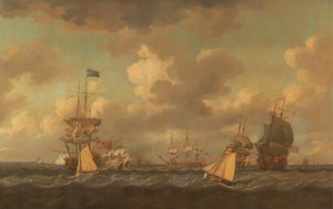 English Ships Coming to Anchor in a Fresh Breeze by Dominic Serres RA
