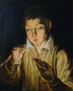 El Soplón Boy Blowing on a Taper, ca 1571-1572