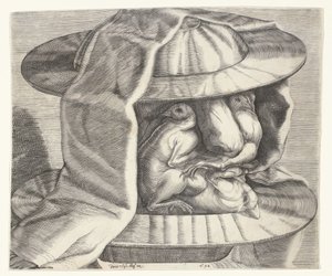 A Grotesque Head with a Helmet in the Style of Arcimboldo by Dominicus Custos