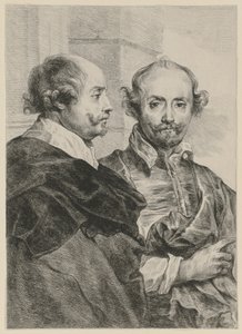 Portrait of Two Older Men, in Profile and Frontal View by Dominique Vivant Denon