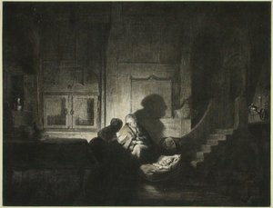 Interior: Two Women and a Sleeping Child by Dominique Vivant Denon