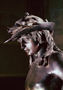 David, detail of the head, c.1440