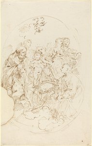 Virgin and Child with Five Saints by Donato Creti