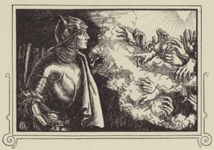 How Sir Launcelot saw the Holy Grail by Dora Curtis