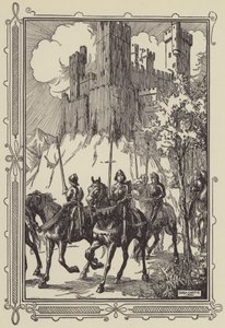 Sir Galahad at the Abbey by Dora Curtis