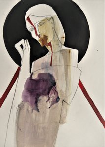 Abstract Grief Portrait by Doris Schmitz