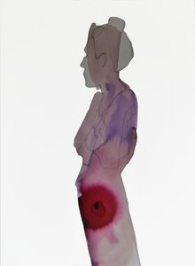 Abstract Red Figure by Doris Schmitz