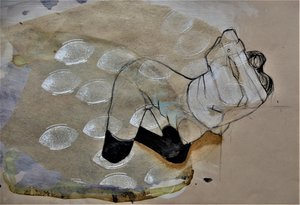 Abstract Resting Nude