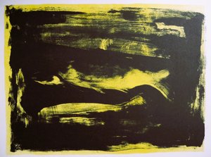 Bold Yellow Dark Abstract