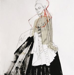 Elegant Noblewoman Sketch by Doris Schmitz