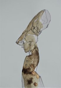 Elegant Woman Profile by Doris Schmitz