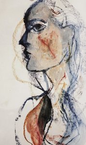 Expressive Woman Profile by Doris Schmitz