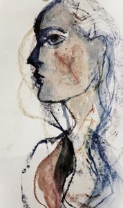 Expressive Woman Profile by Doris Schmitz