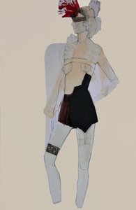 Feathered Blindfold Fashion by Doris Schmitz