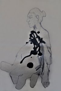 Figure with Dark Ink by Doris Schmitz