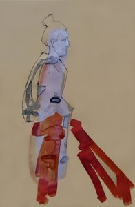 Flowing Red Figure
