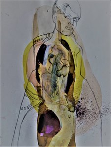 Golden Abstract Figure