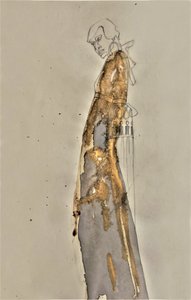 Golden Flowing Figure