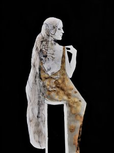 Golden Haired Figure by Doris Schmitz