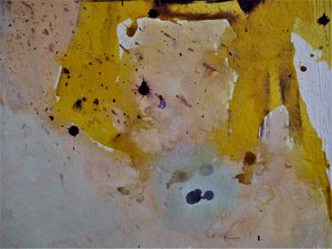 Golden Ochre Abstract Wash