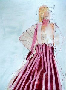 Modern Striped Woman