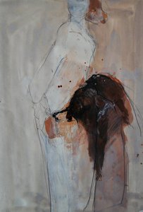 Moody Abstract Figure by Doris Schmitz