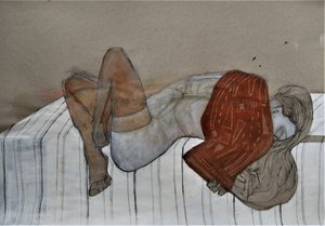 Peaceful Rest on Stripes by Doris Schmitz