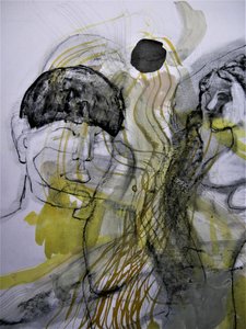 Pensive Abstract Figures by Doris Schmitz